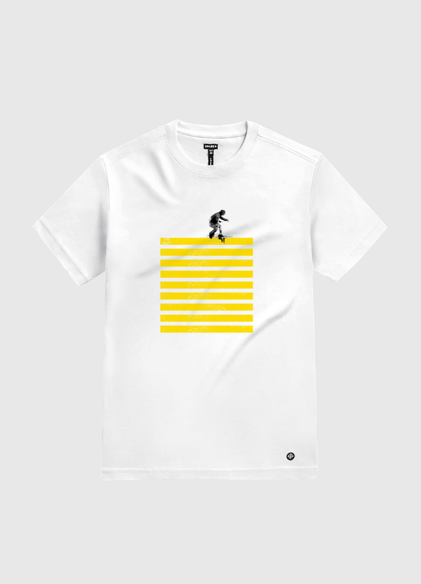 Slide on stripes White Gold T-Shirt