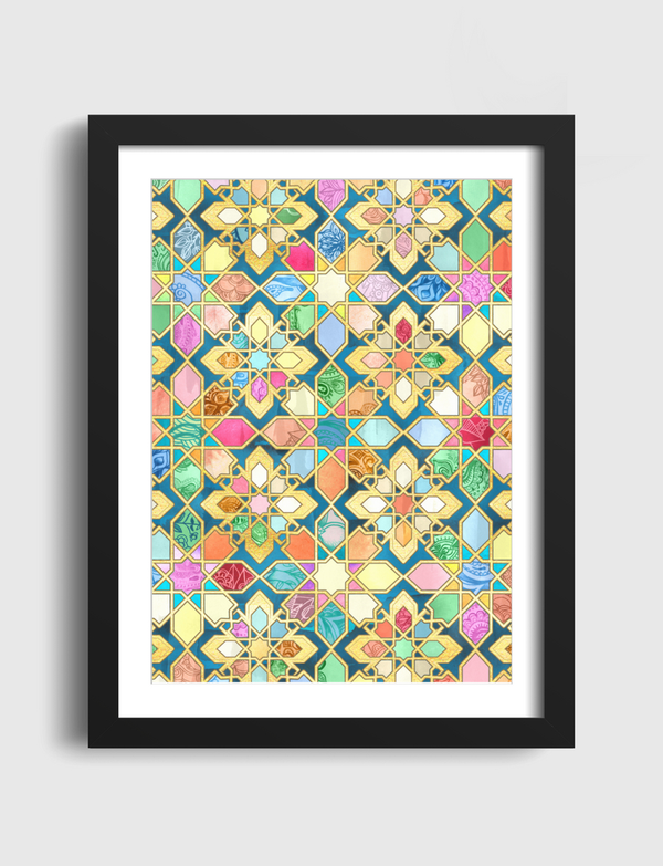 Jewel Colored Tiles Artframe