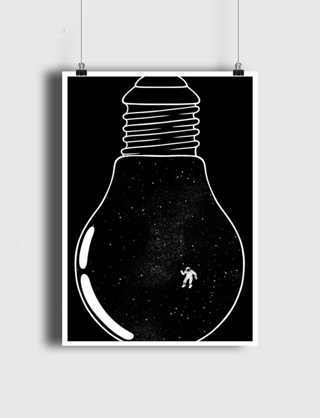 Gravity Astronaut BW - Poster