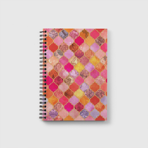 Hot Pink Moroccan Tiles Notebook