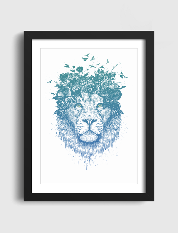 Floral lion Artframe