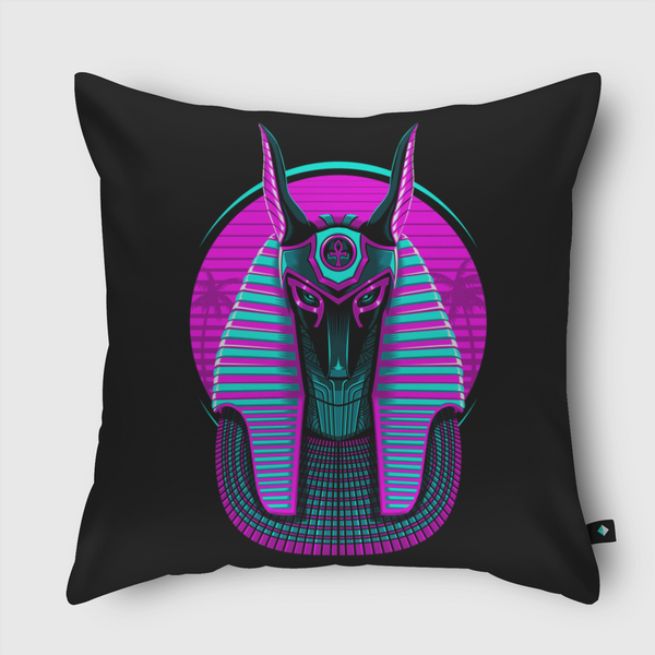 Retro egyptian Throw Pillow