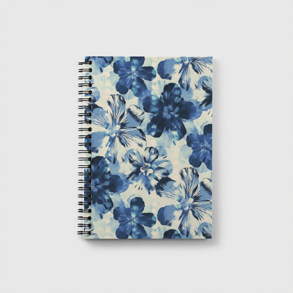 Oversized Indigo Floral Notebook