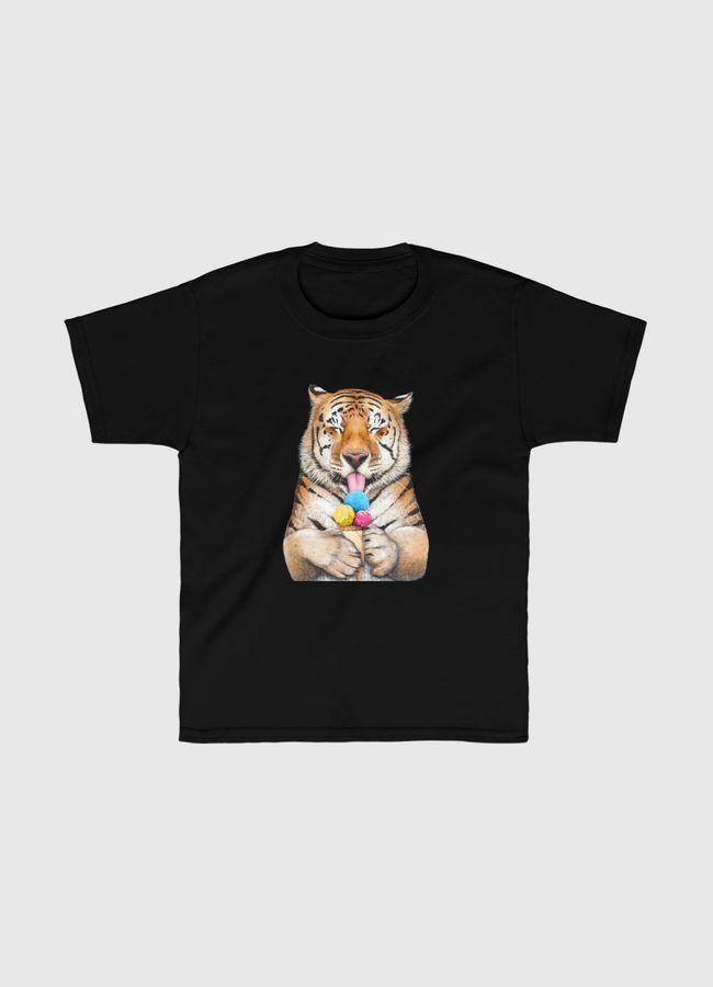 Tiger with ice cream - Kids Classic T-Shirt