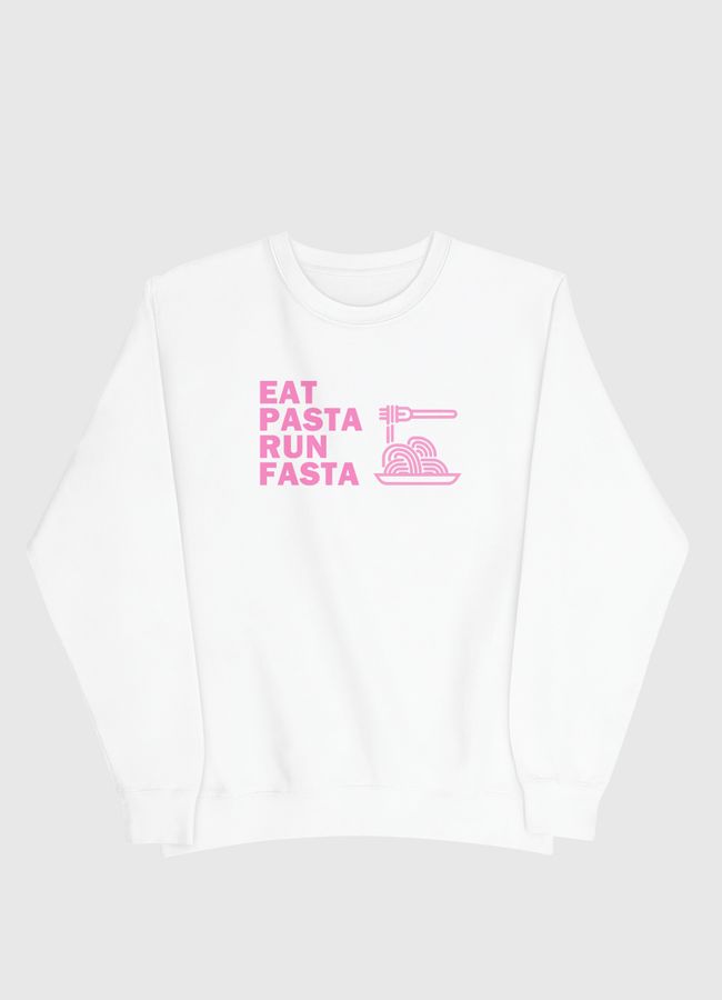 eat pasta run fasta ;)  - Men Sweatshirt