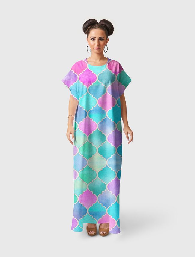 Bright Moroccan Morning - Short Sleeve Dress