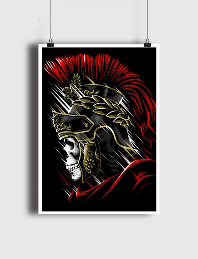 Roman Skull - Poster
