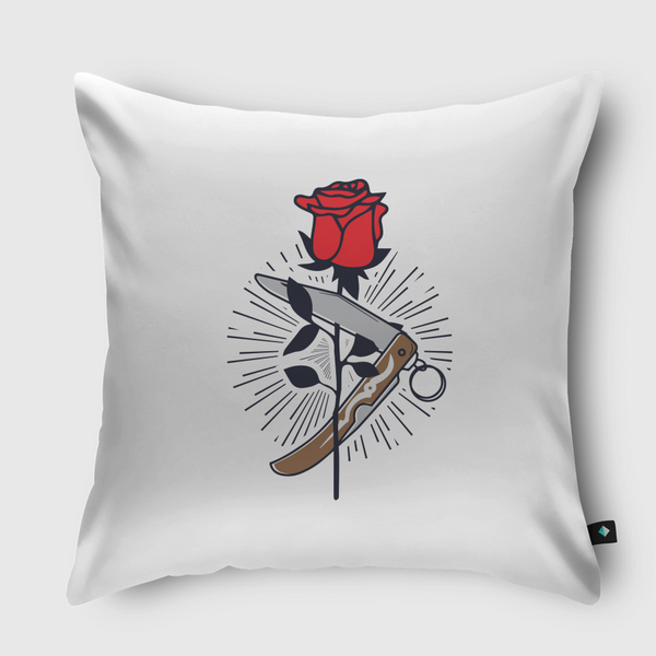 موس ووردة Throw Pillow