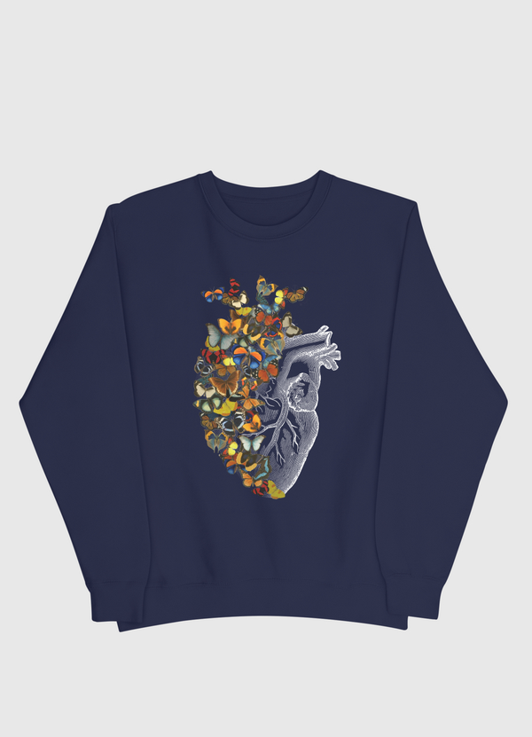 Butterfly Vintage Heart Men Sweatshirt