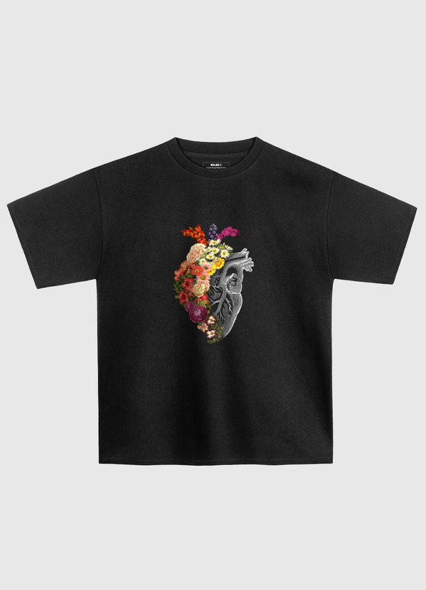 Flower Heart Spring Oversized T-Shirt