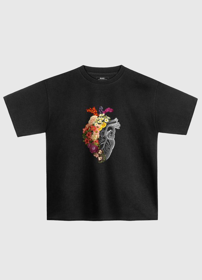 Flower Heart Spring - Oversized T-Shirt