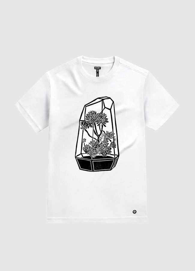 Terrarium Blockprint - White Gold T-Shirt