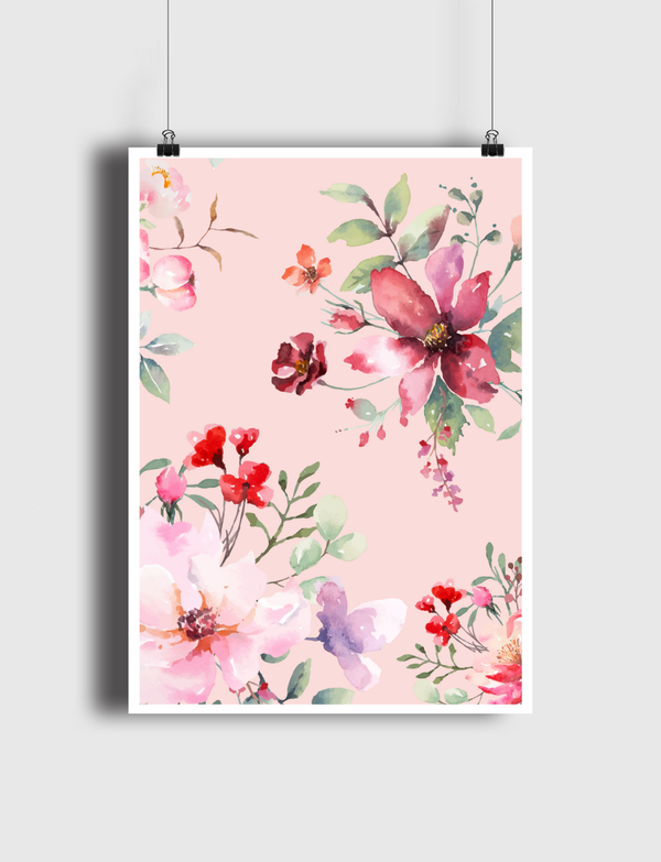 Floral Background Gifts Poster