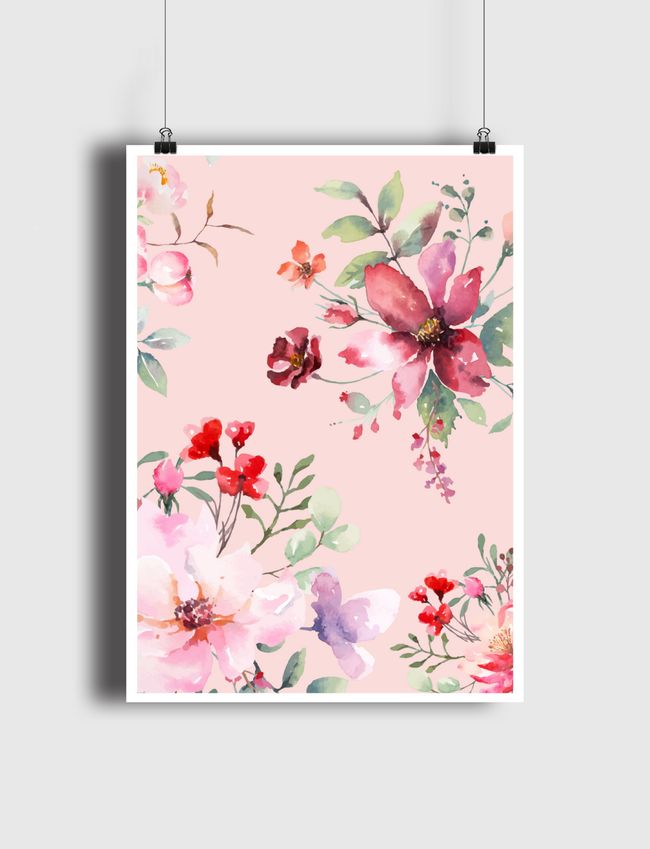 Floral Background Gifts - Poster