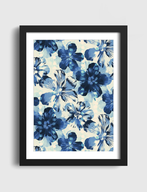 Oversized Indigo Floral Artframe