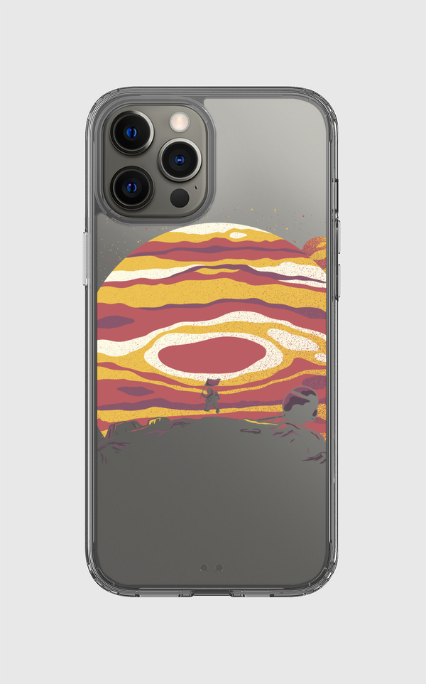 Explore Space Moon Clear Case