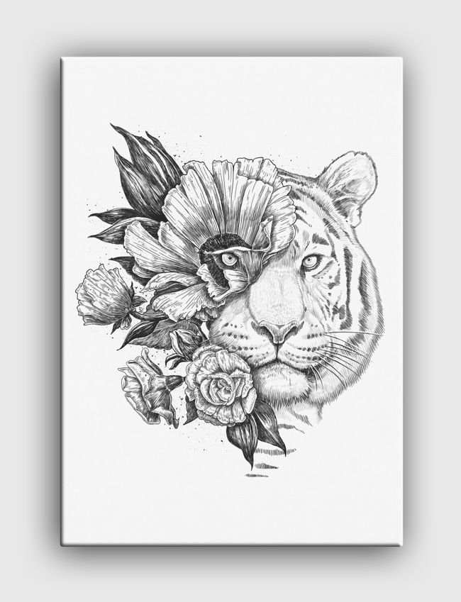 Floral tiger - Canvas