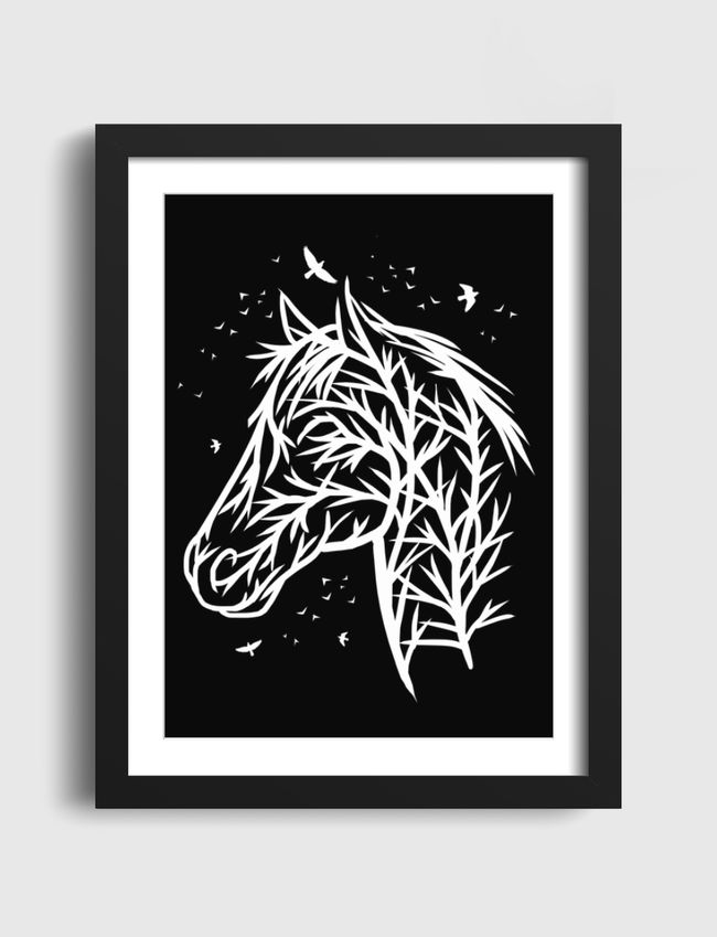 Horse Tree Face - Artframe