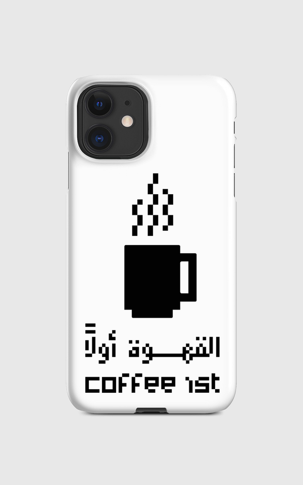 coffee 1st black pixel Regular Case