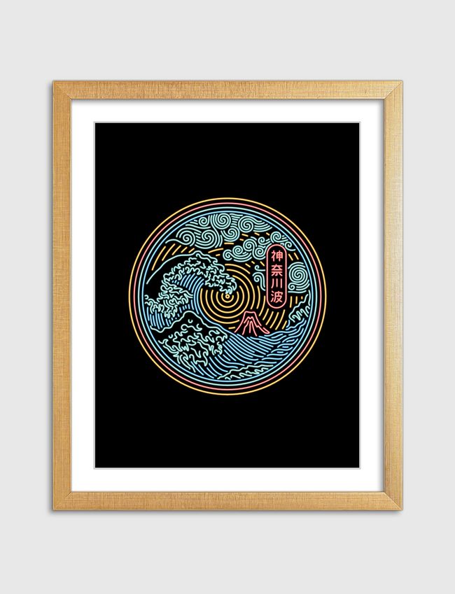 Neon Kanagawa Wave - Artframe