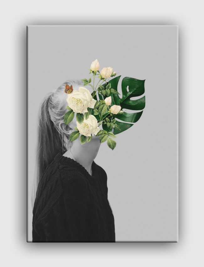 half person half flower - Canvas