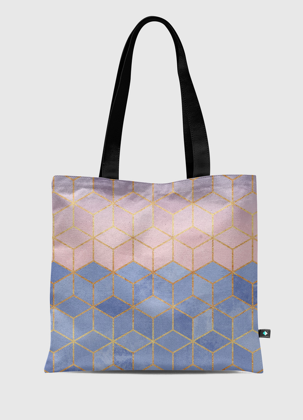 Rose Quartz And Serenity Cubes Tote Bag
