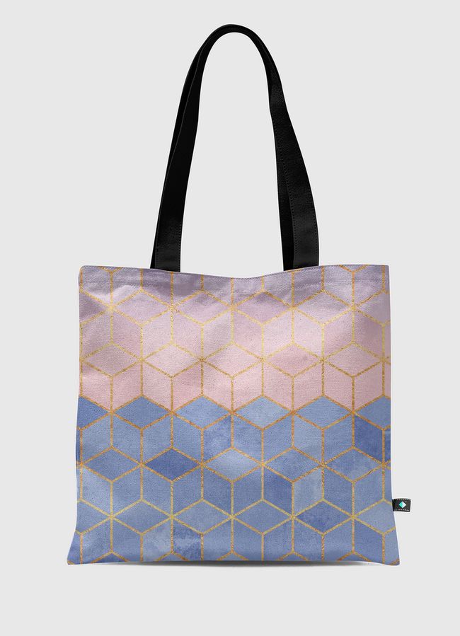 Rose Quartz And Serenity Cubes - Tote Bag