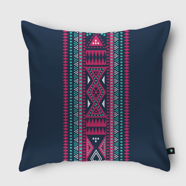 Tribal Arabian | Blue - Throw Pillow