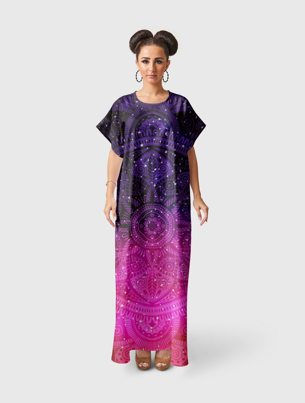 Galaxy Mandala 001 Short Sleeve Dress