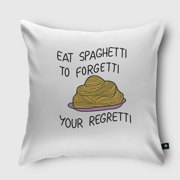 Eat Spaghetti Throw Pillow