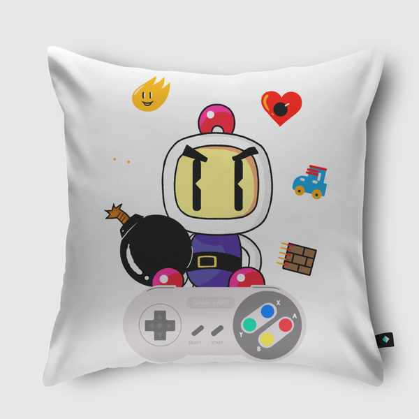 console retro bomb Throw Pillow