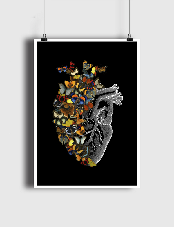Butterfly Vintage Heart Poster