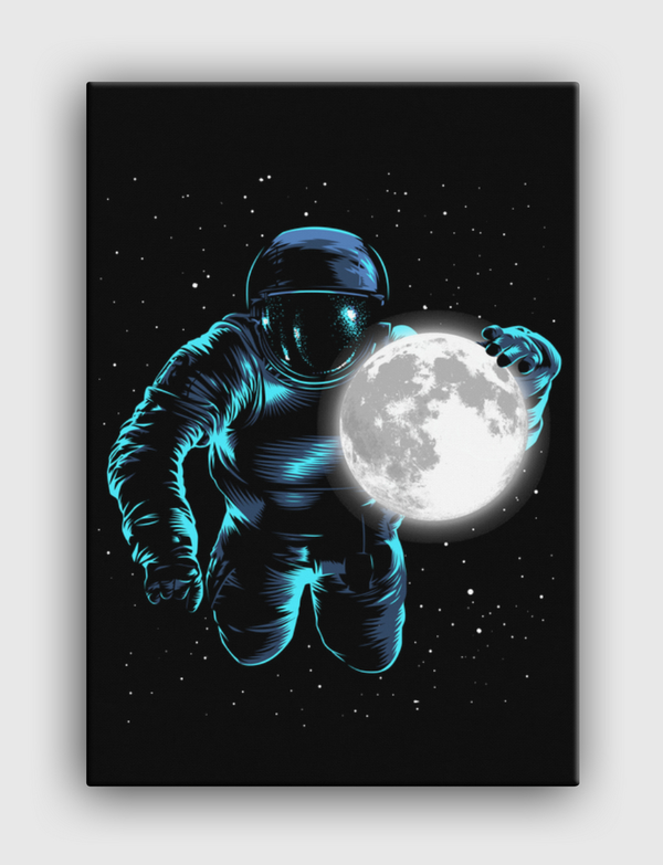 Astronaut Moon Canvas