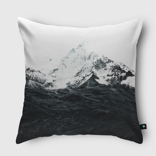 Those waves were like mountains Throw Pillow