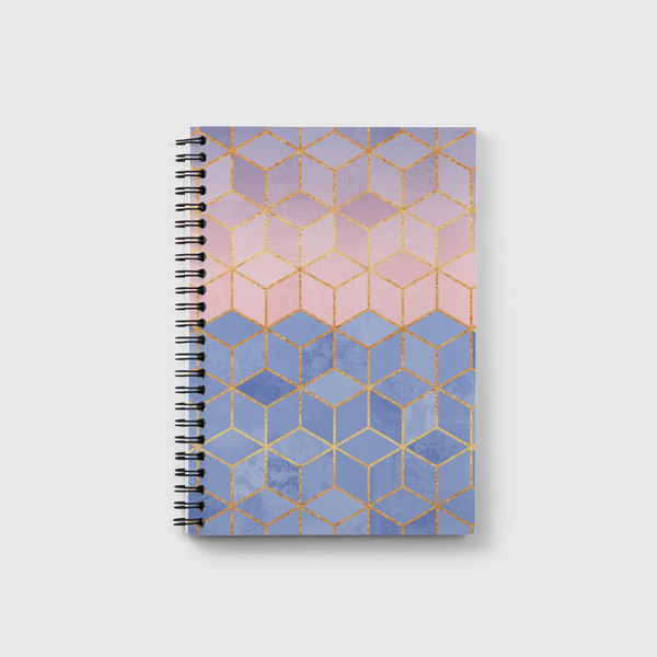 Rose Quartz And Serenity Cubes Notebook
