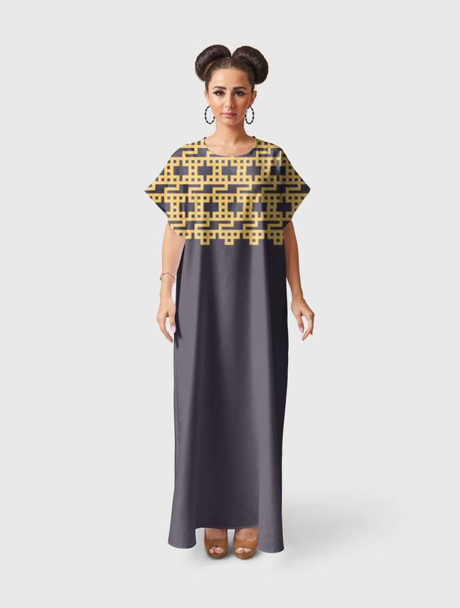 هو - كوفي مربع  - Short Sleeve Dress