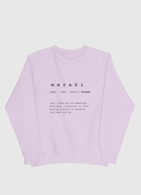 meraki- word definition Men Sweatshirt