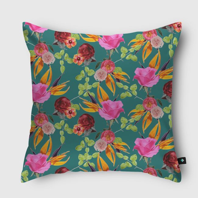 Chaman Garden (Green) - Throw Pillow