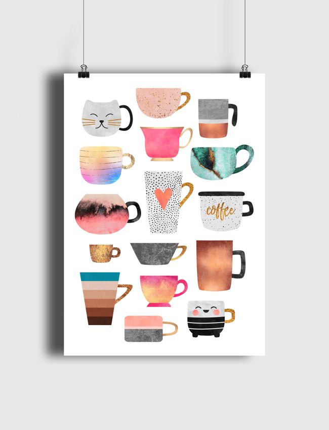 Coffee Cup Collection - Poster