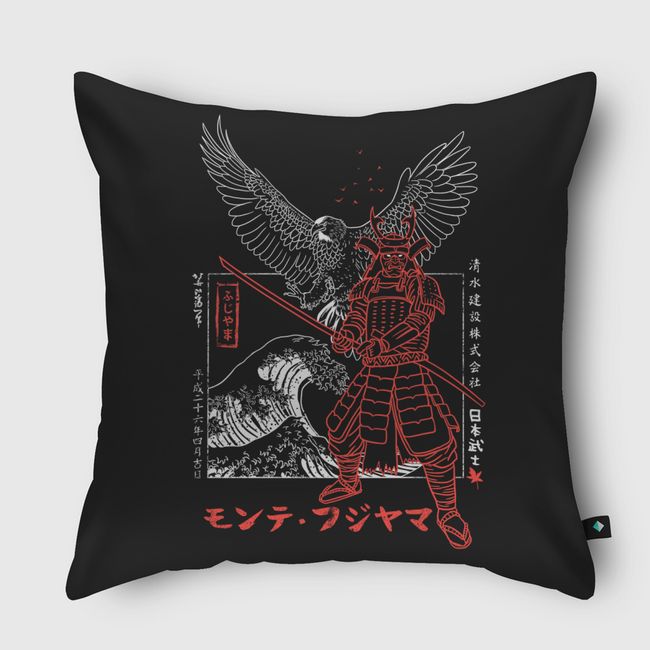 Samurai Eagle Attack - Throw Pillow