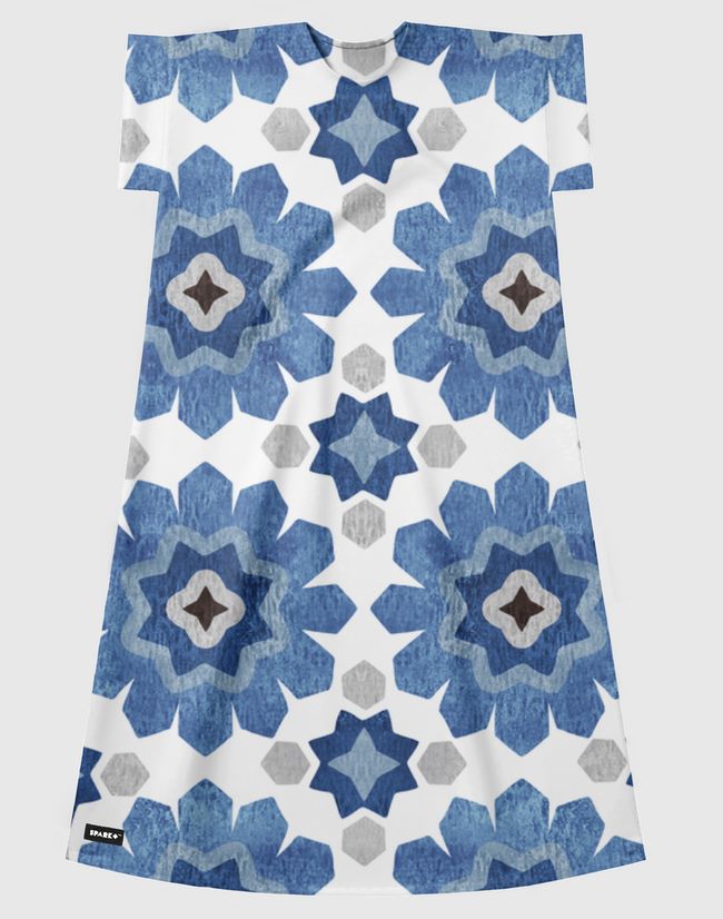 Flower patterns  - Short Sleeve Dress