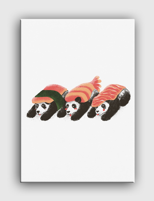 Panda Sushi Canvas
