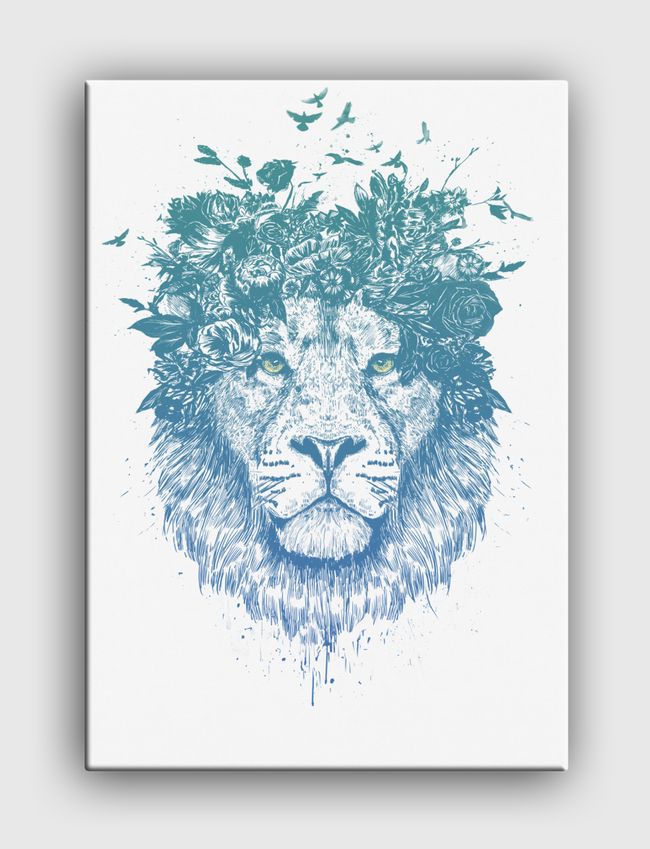 Floral lion - Canvas