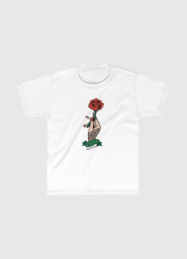 Calligraphy & Roses Kids Classic T-Shirt