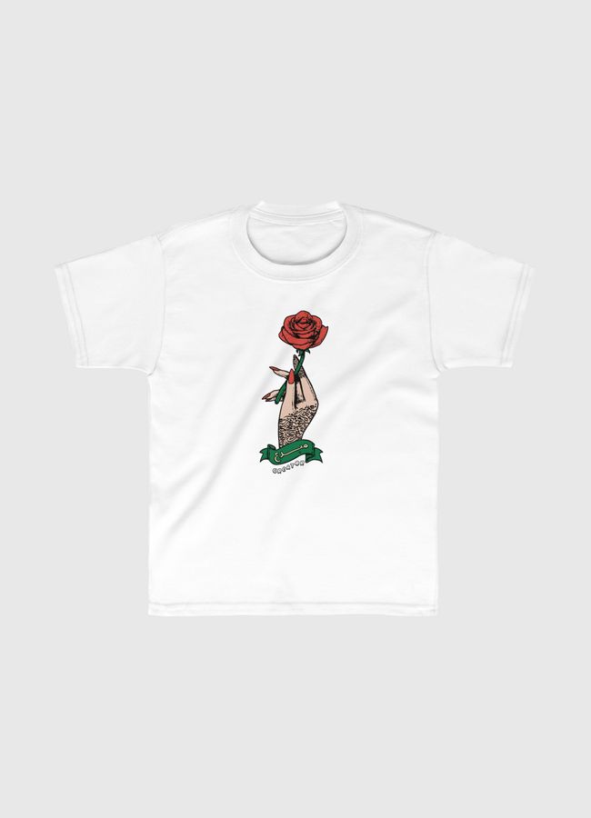 Calligraphy & Roses - Kids Classic T-Shirt