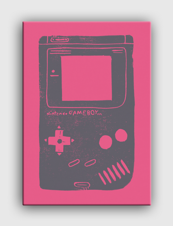 Game Boy Blockprint Pink Canvas