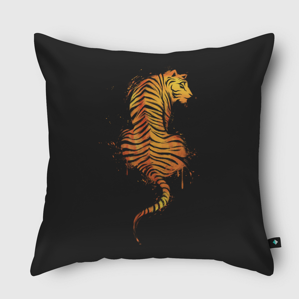 Tiger Ink Throw Pillow