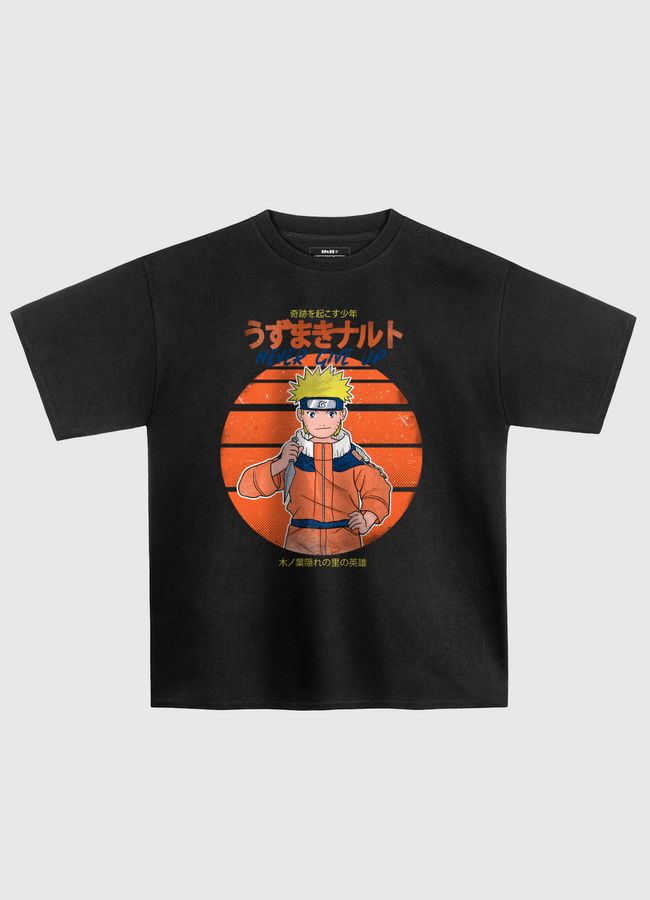 naruto never give up - Oversized T-Shirt