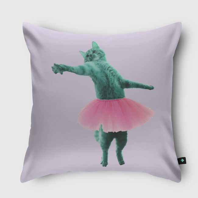 cat ballerina - Throw Pillow