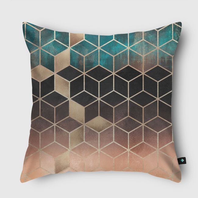 Ombre Dream Cubes - Throw Pillow